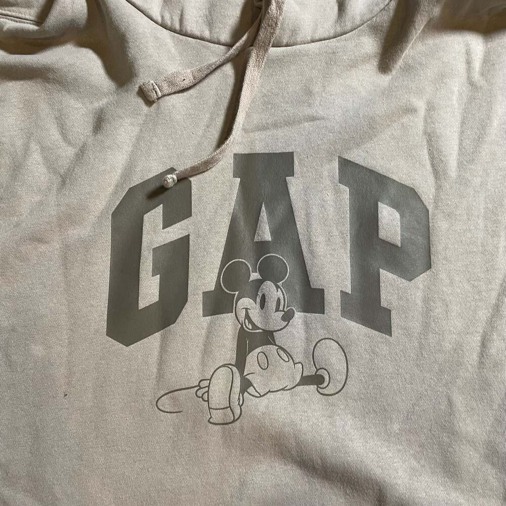 Gap x Disney Mickey Mouse Graphic Hoodie Beige XXL - Picture 2 of 7